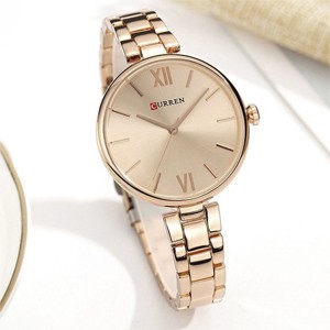 CURREN 9017 Rose Gold Watch For Women