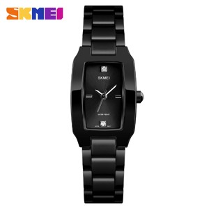 SKMEI 1400 Black Stainless Steel Watch For Women