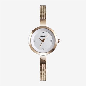 SKMEI 1390 Rose Gold Stainless Steel Watch For Women