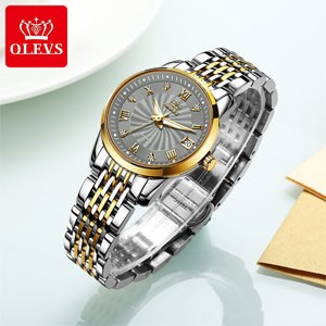 OLEVS 6630 Automatic Mechanical Stainless Steel Luxurious Watch For Women