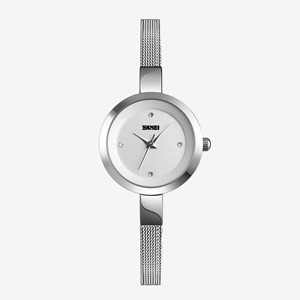 SKMEI 1390 Silver Stainless Steel Watch For Women