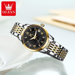 OLEVS 6630 Automatic Mechanical Stainless Steel Watch For Women-Black