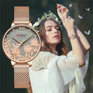 CURREN 9065 Rose Gold Watch For Women