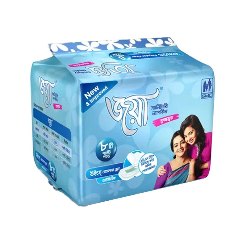 Joya Sanitary Napkin Wings Regular Flow Panty/Wings System - 8 Pads -1 Pack