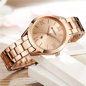 Curren 9007 Rose Gold Watch For Women