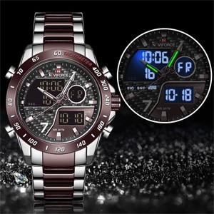 Naviforce Silver - Brown 9171 Fashion Quartz Watch