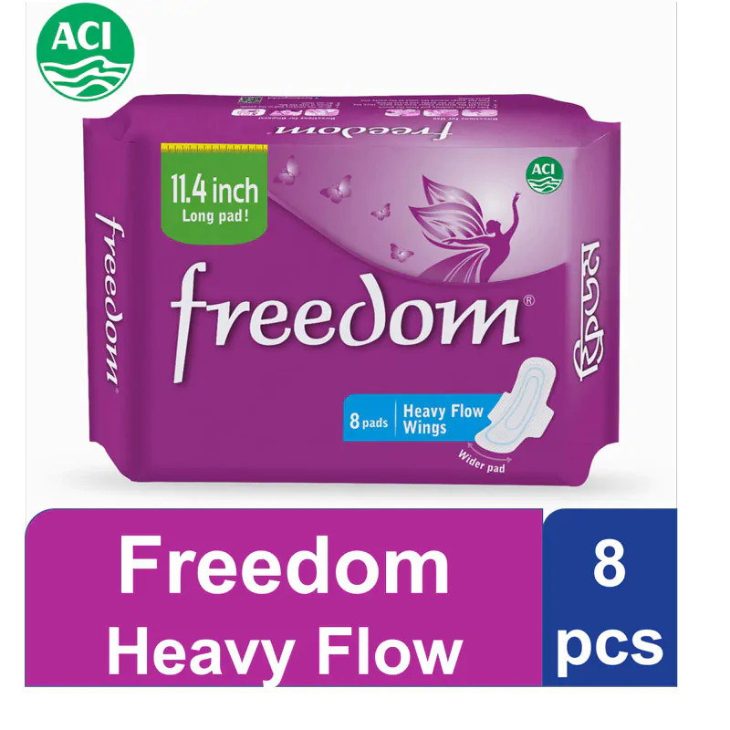 Freedom Sanitary Napkin (Heavy Flow Wings)- 8 Pads