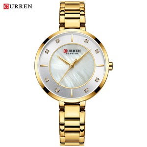 CURREN 9051 Golden Stainless Steel Watch For Women